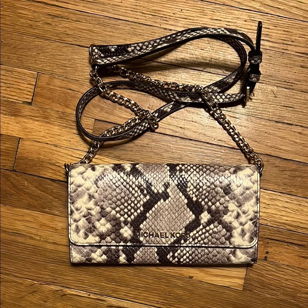 Michael Kors Snake Print Crossbody Bag - Picture 1 of 7